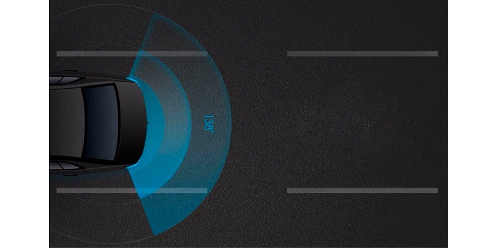 камера заднего вида с углом обзора 138 градусов