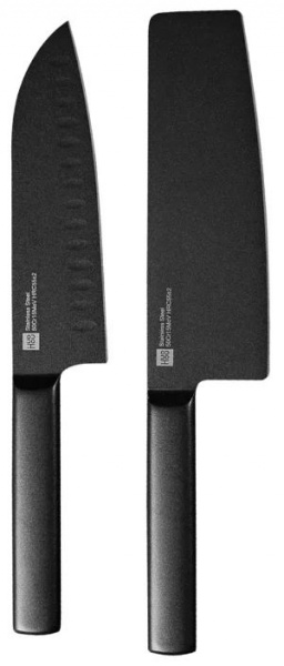 Набор кухонных ножей с подставкой Huo Hou Heat 2 ножа, черный фото 1