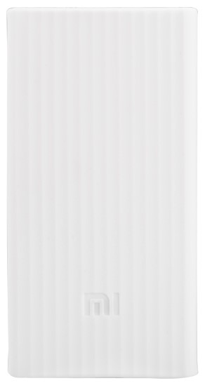 Чехол силиконовый для внешнего аккумулятора Xiaomi Mi Power Bank 2 Slim 5000  mah (белый) фото 1