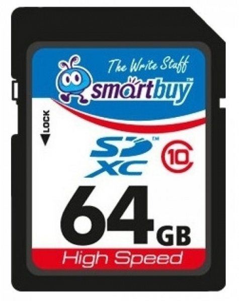 Карта памяти Smartbuy SDXC 64GB Class10 фото 1