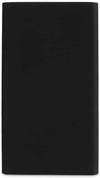 Чехол силиконовый для внешнего аккумулятора Xiaomi Mi Power Bank 2i 10000 mah c 2 портами (черный) фото 1