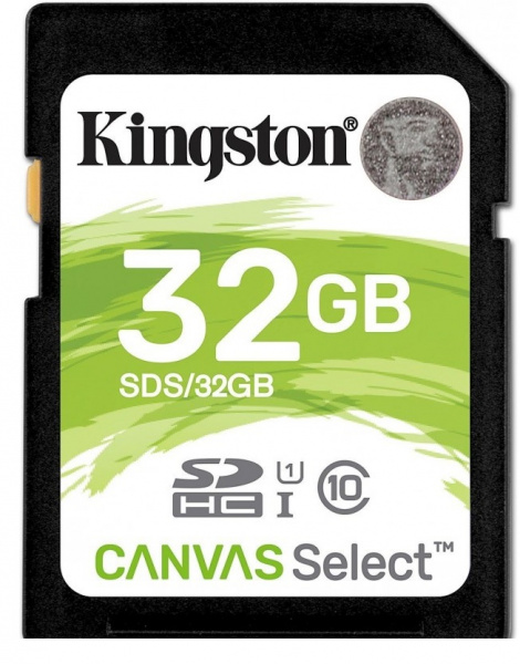 Карта памяти Kingston SDHC 32Gb Class10 UHS-I Canvas Select до 80MB/s фото 1