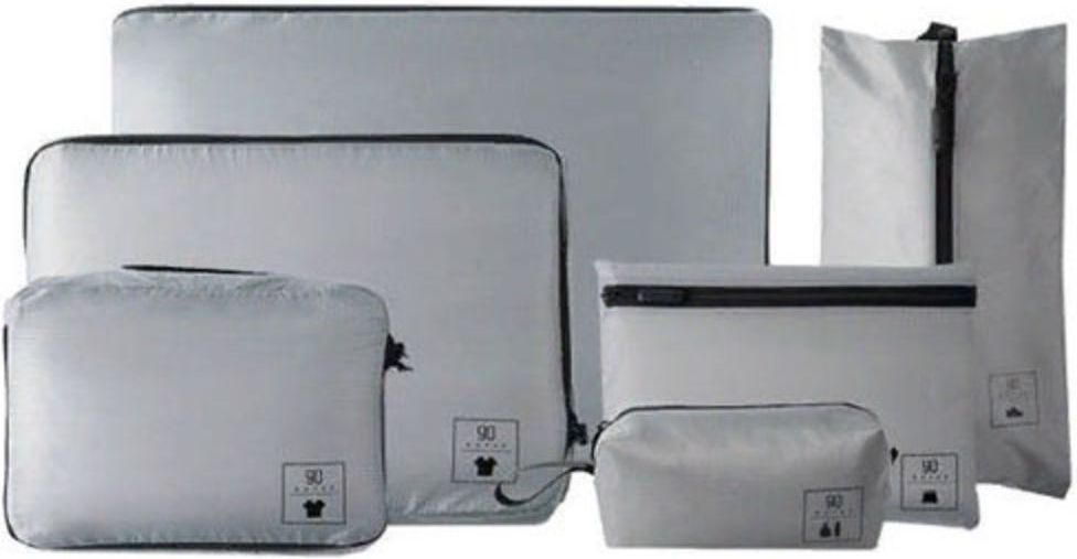 Набор упаковочных сумок для чемодана 90 Points Base Storage Bag Set (6 шт) Серый фото 1