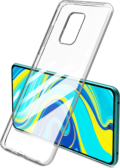 Чехол для смартфона Xiaomi Redmi Note 9S/9 Pro Silicone iBox Crystal (прозрачный), Redline фото 1