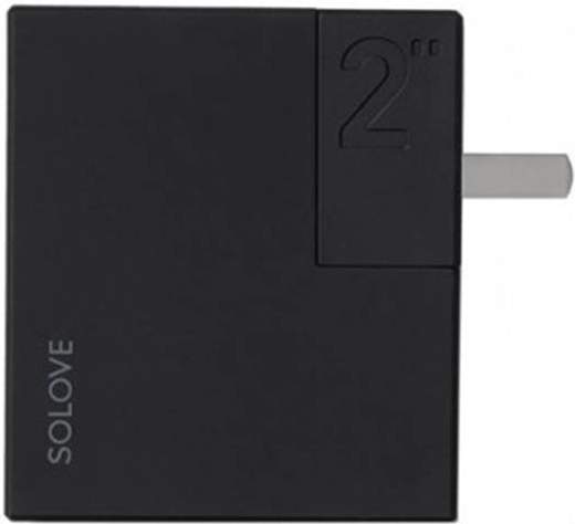 Внешний аккумулятор (Mi) SOLOVE 5000 mAh (W2 black) 3 сменных вилки EU,UK,CN, черный фото 1