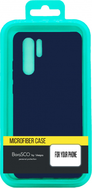 Чехол-накладка для Xiaomi Redmi Note 9 синий, Microfiber Case, Borasco фото 1