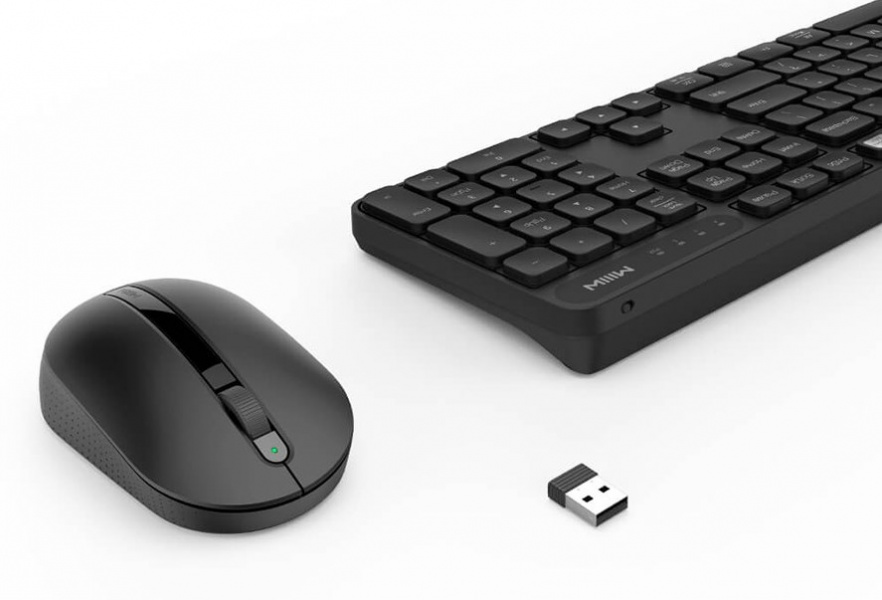 Беспроводной комплект Xiaomi Bluetooth Dual Mode Keyboard (клавиатура,мышь,коврик) MWWC01 черный фото 2