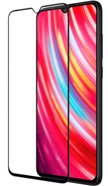 Защитное стекло для Xiaomi Redmi Note 9 Full Screen (3D) Full Glue черный, Redline фото 1