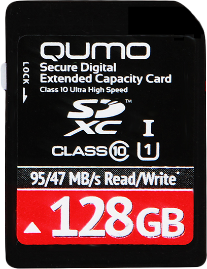 Карта памяти Qumo SDXC 128GB Class 10 UHS-I фото 1