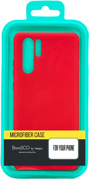 Чехол-накладка для Xiaomi Poco F2 Pro красный, Microfiber Case, Borasco фото 1
