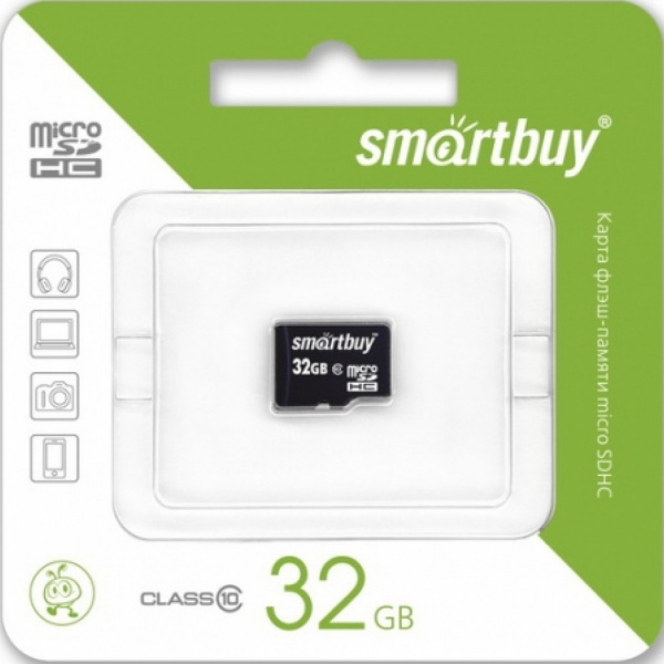 Карта памяти Smartbuy microSDHC 32GB Class 10 без адаптера фото 2
