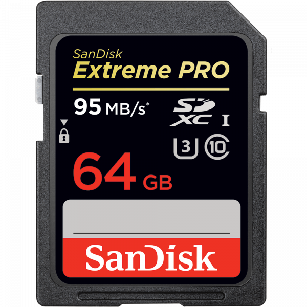 Карта памяти SanDisk Extreme Pro SDXC 64GB Class 10 UHS-I (U3) V30 95MB/s фото 1
